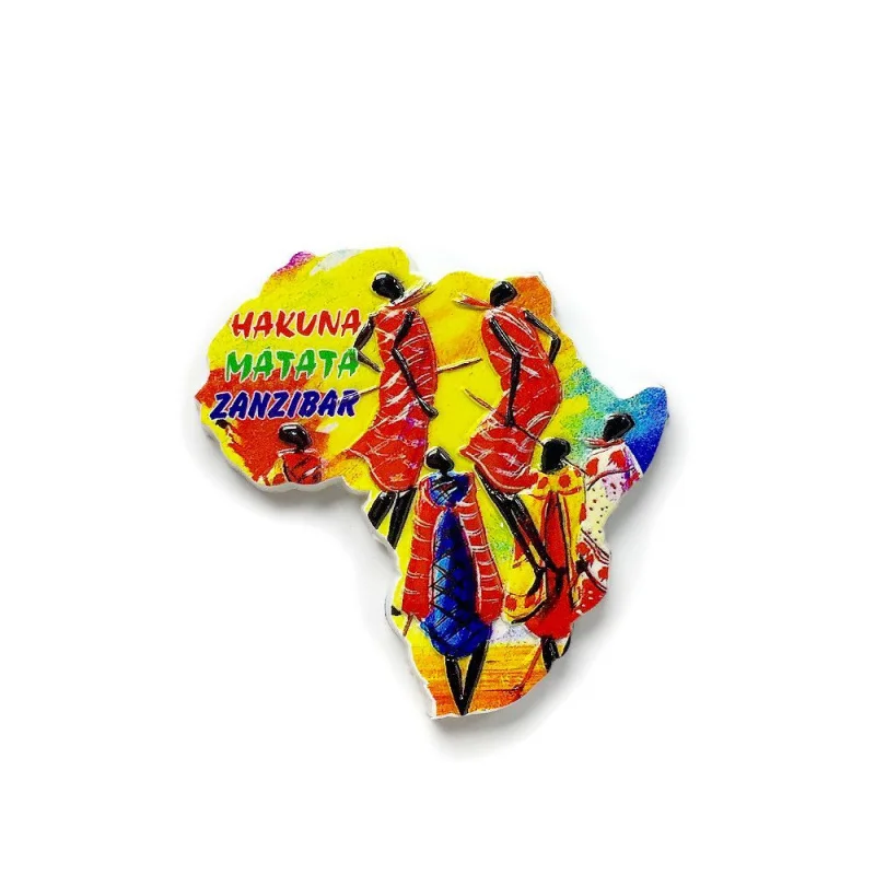 

Tanzanian Style Tourist Souvenir Creative Cultural Home Decoration Magnetic Fridge Magnet