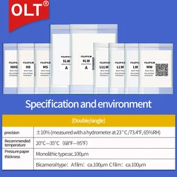 FUJIFILM PRESCALE Fuji Pressure Measurement Film LLLW LLW LW MS MW HS HHS FUJIFILM Pressure-Sensitive Paper Sample Test Kit