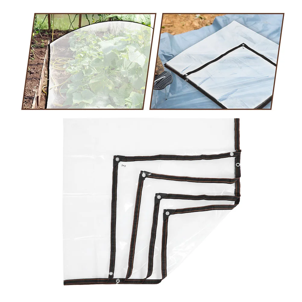 

Heavy Duty Clear Tarp With Grommets Waterproof Transparent Plastic Cover For Greenhouse Patio Plant Protection Tarps Outdoor