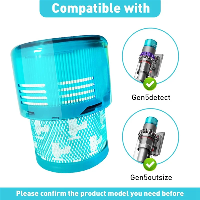 

-PQWN HEPA Filter Accessories For Dyson Gen5 Cordless Vacuum Cleaner,Reusable And Washable