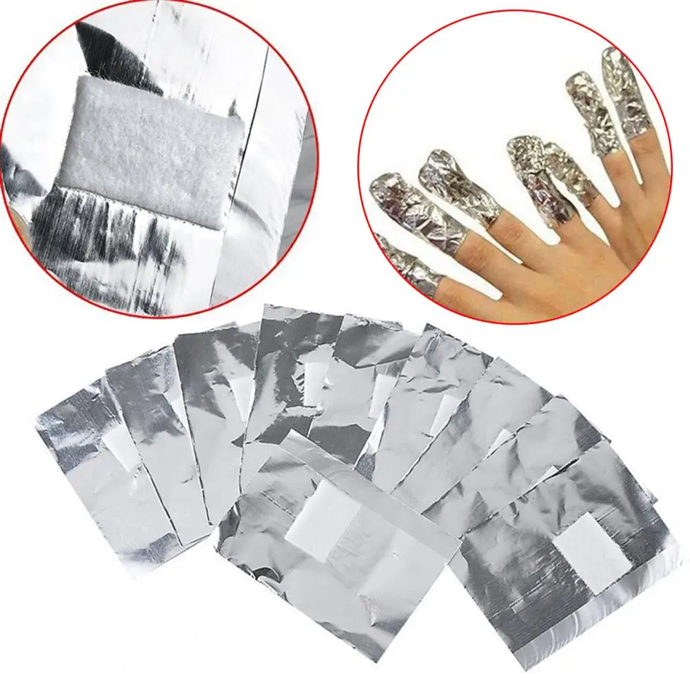 Removedor de unhas ambientalmente eficiente, Eco-friendly removedores de unhas, Foil Wraps para fácil remoção Gel polonês, simples, 50pcs, 100pcs