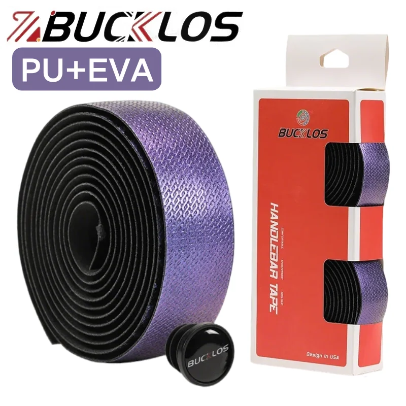 

BUCKLOS Bike Handlebar Tape Soft Road Bicycle Handlebar Wrap Gradient Color Anti-slip Shock-absorbing Cycling Bar Tape Accessory