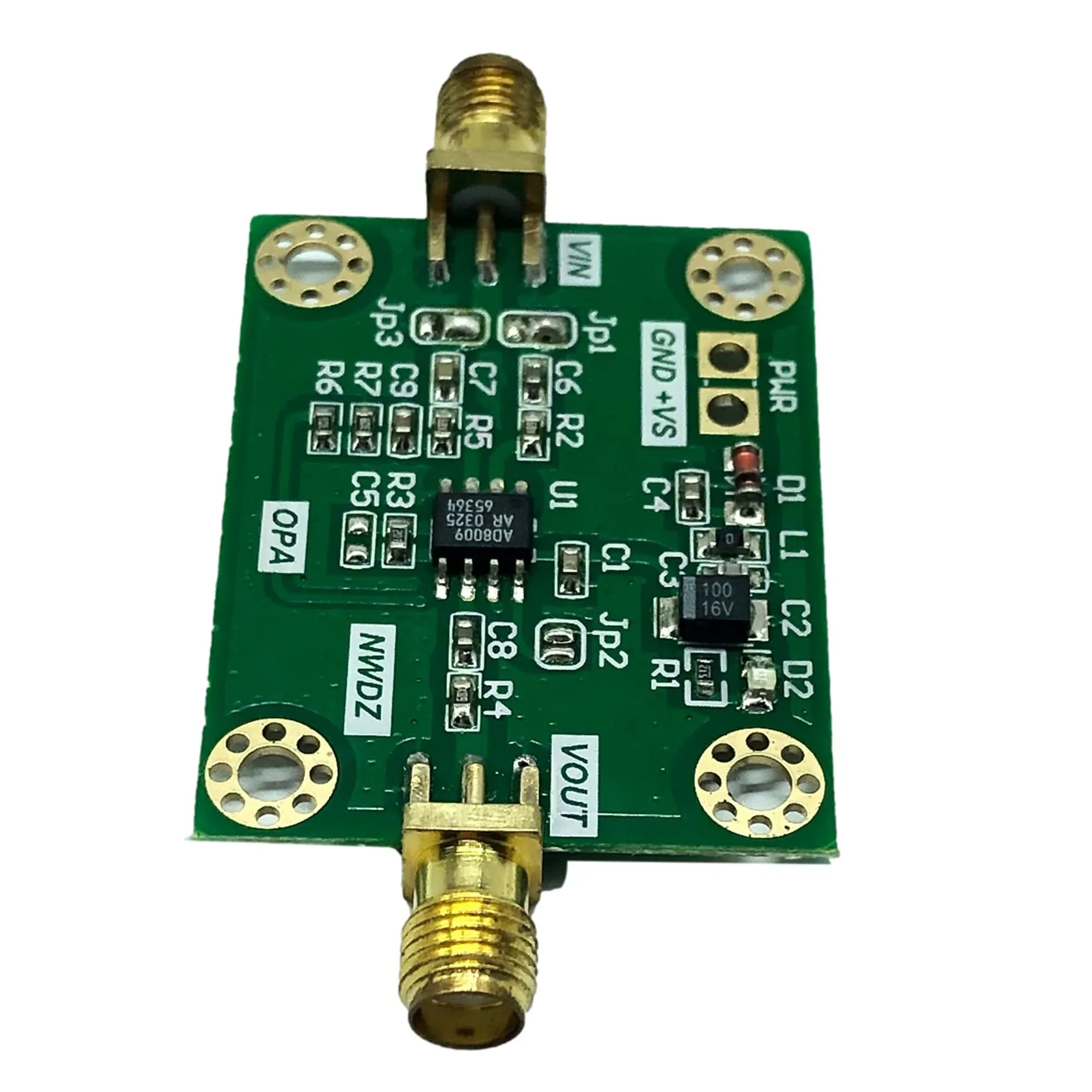 Módulo RF AD8009 Amplificación de retroalimentación de corriente 1GHz 5500V/Us Amplificación de pulso de alta corriente de baja distorsiónN01R