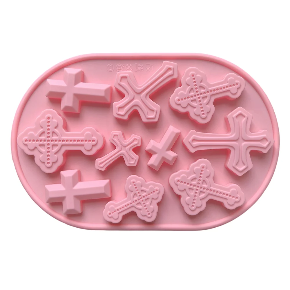 1PC Vintage Cross Silicone Mold Easter Handmade DIY Epoxy Mould Chocolate Cake Accessories Baking Tools