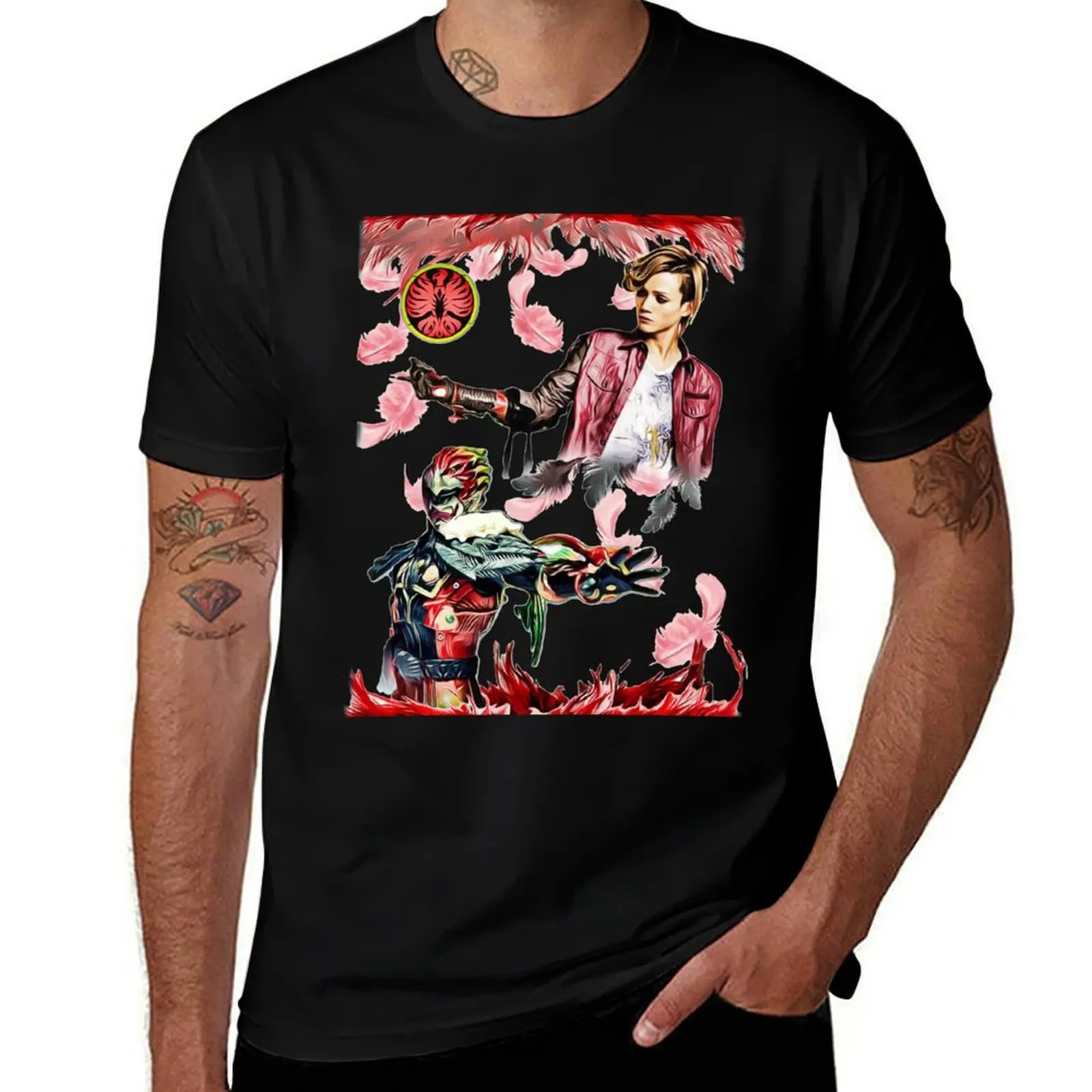 Kamen Rider Ankh Side-by-Side (style #2) T-Shirt Utility Casual Work T-Shirt