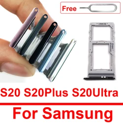 Sim Karte Tray Für Samsung S20 S20 Plus S20 Ultra SIM Karte Slot Adapter Kartenleser Halter Stecker Ersatzteile