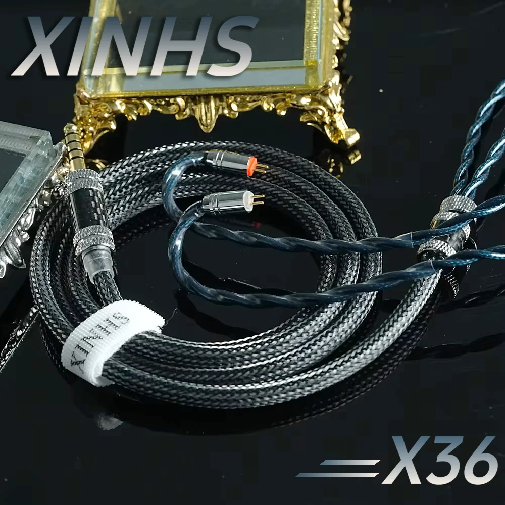 XINHS X36 4코어 다크 그린 7N OCC+ 은도금 하이브리드 헤드폰 업그레이드 케이블 0.78mm 2핀/HD650/IE900/MMCX XINHS X36 4코어 다크 그린 7N OCC+ 은도금 하이브리드 헤드폰 업그레이드 케이블 0.78mm 2핀/HD650/IE900/MMCX