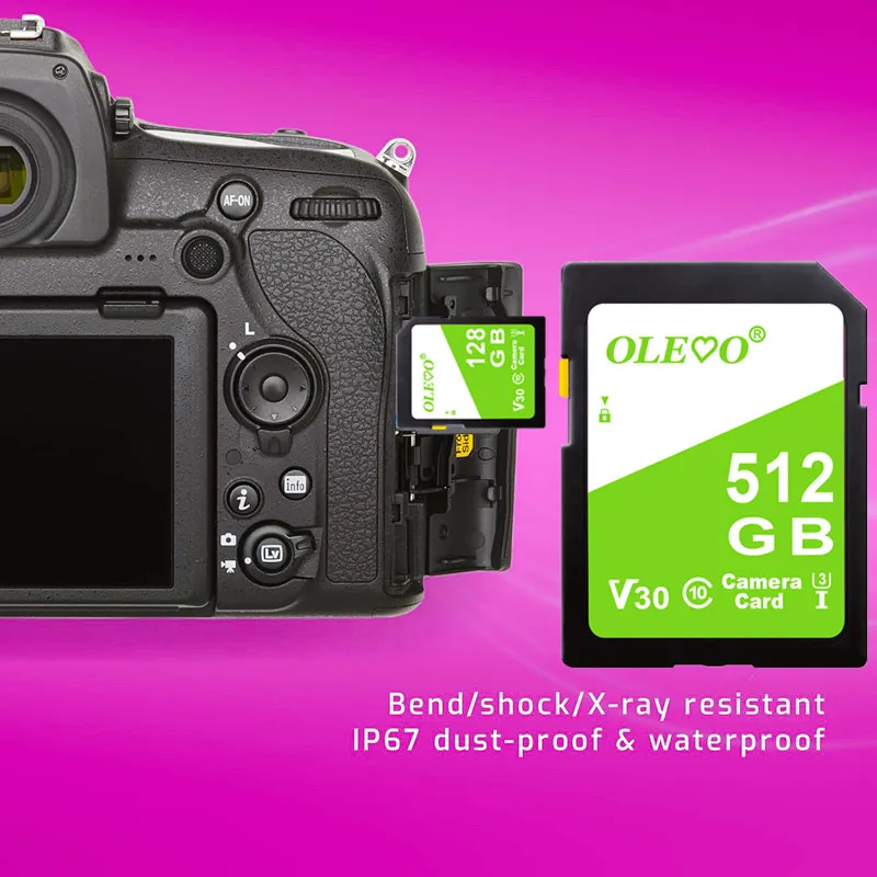 بطاقة ذاكرة SD جديدة 16 جيجابايت 32 جيجابايت 64 جيجابايت 128 جيجابايت 256 جيجابايت 512 جيجابايت بطاقة SD احترافية للكاميرا SRL