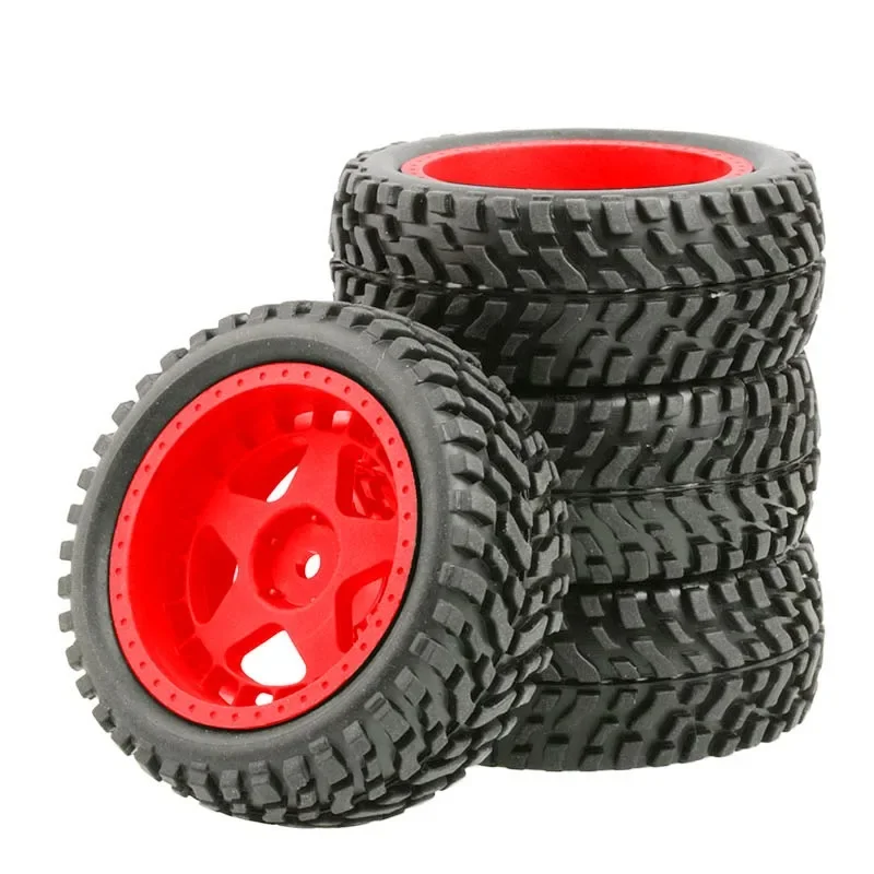 

1:10 Flat Rally Tyre 75mm Wheel Rims & Tires Set 12mm Hex for Tamiya WLtoys HPI HSP ARRMA Buggy 1/10 Scale RC Car Upgrade Parts