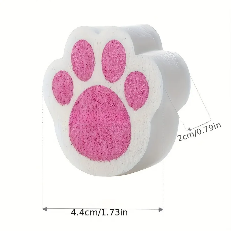 Cat Claw Mirror Wipe Bathroom Makeup Mirror Wipe Cartoon Kitten Claw Bath Scrub Cleaning Sponge Mirror Cleaning Wipes Bathroom