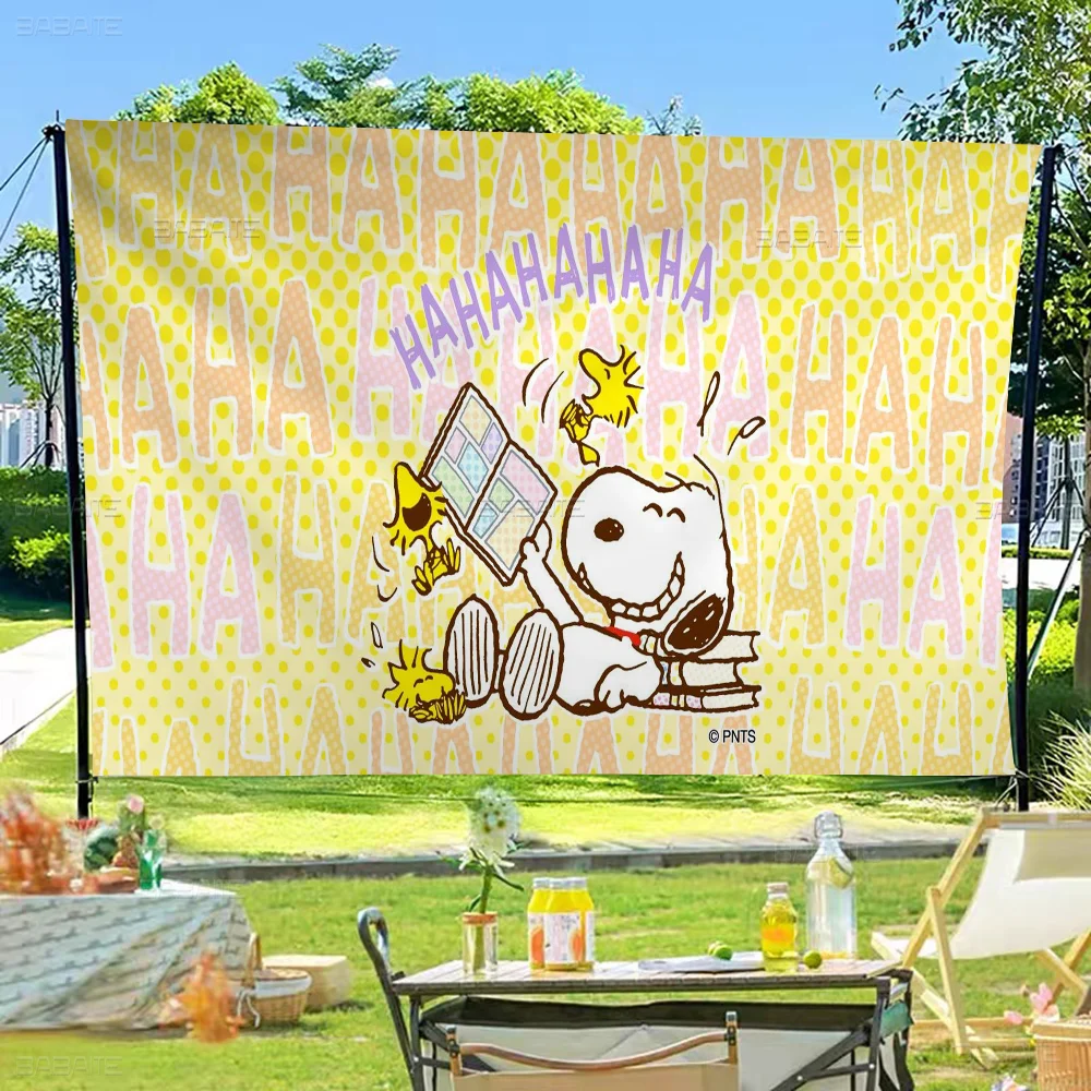 S-SNOOPY Banner INS Style Outdoor Party Decoration Atmosphere Flag