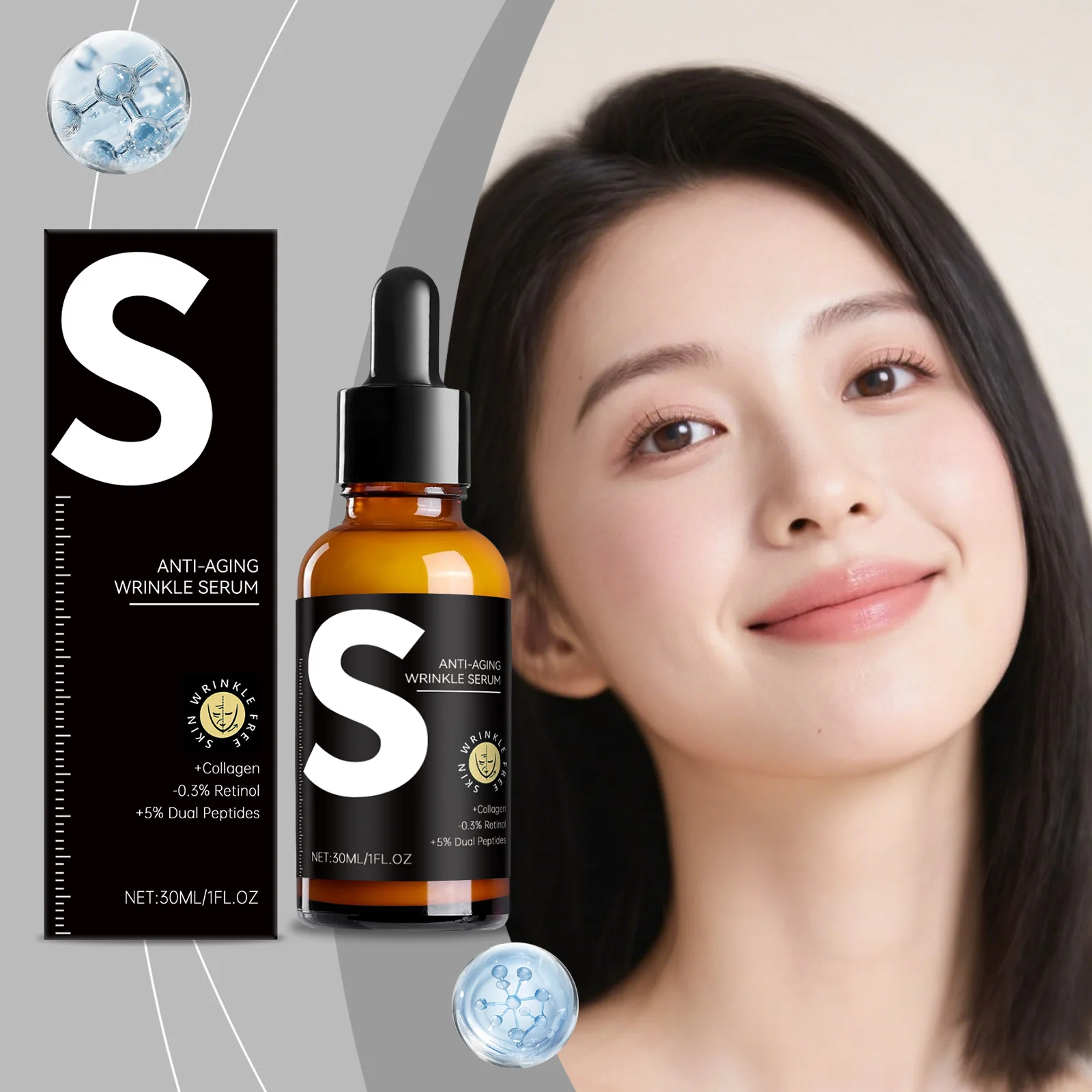 

Retinol Essence Moisturize Brighten Face Shrink Pores Improve Dullness Reduce Fine Lines Inhibit Skin Aging Face Care Essence