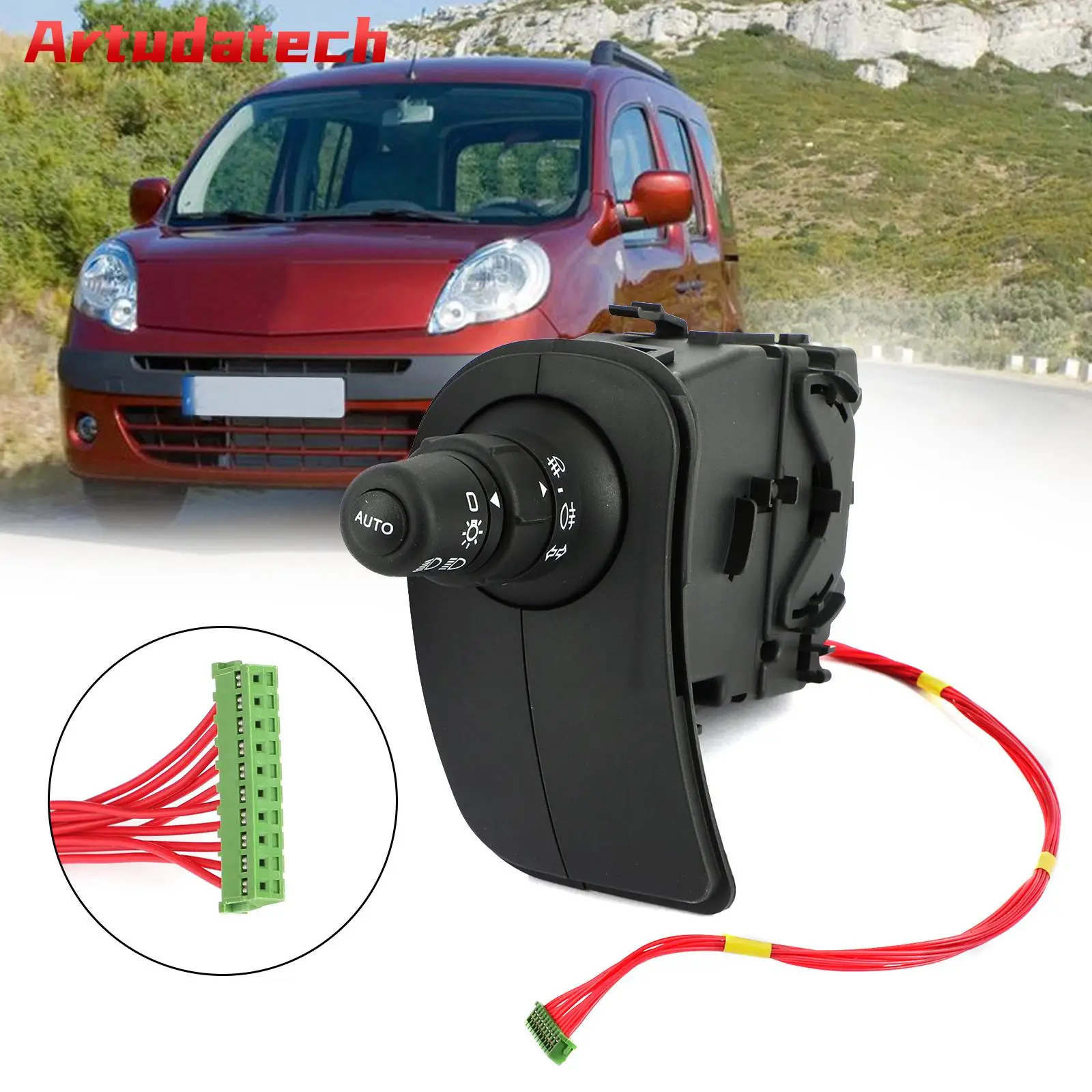 

Artudatech Indicator Headlight Switch For Renault Clio Kangoo Modus 77010-57088 Car Accessories