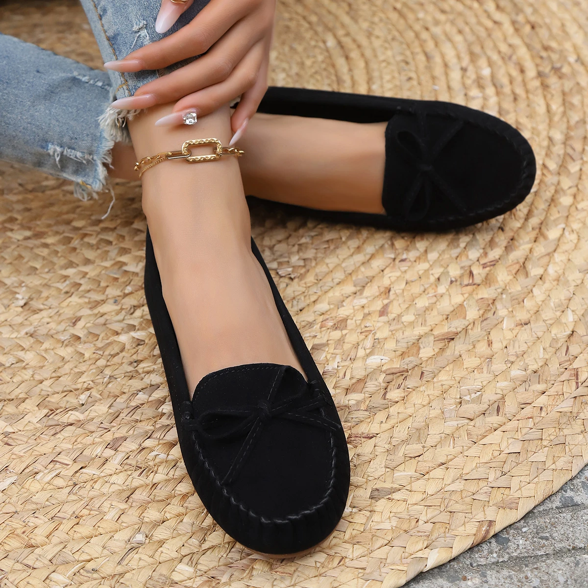 الربيع والخريف أنيقة جولة اصبع القدم مثير منخفضة الكعب عارضة الأحذية المألوف أفضل بيع جديد مريح زائد حجم الأحذية النسائية #4