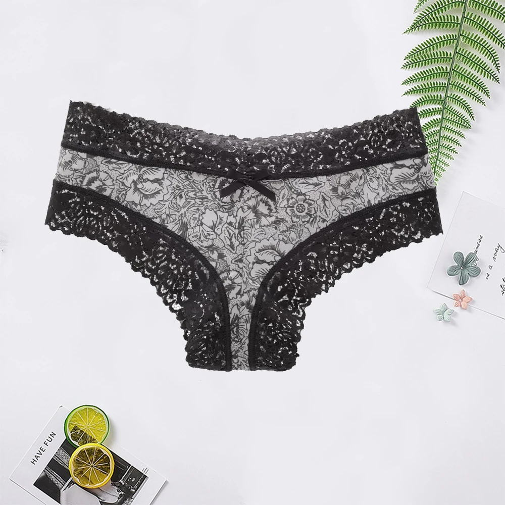 코튼 팬티 레이디 5 개/대 레이스 팬티 팬티 여성 란제리를위한 원활한 팬티