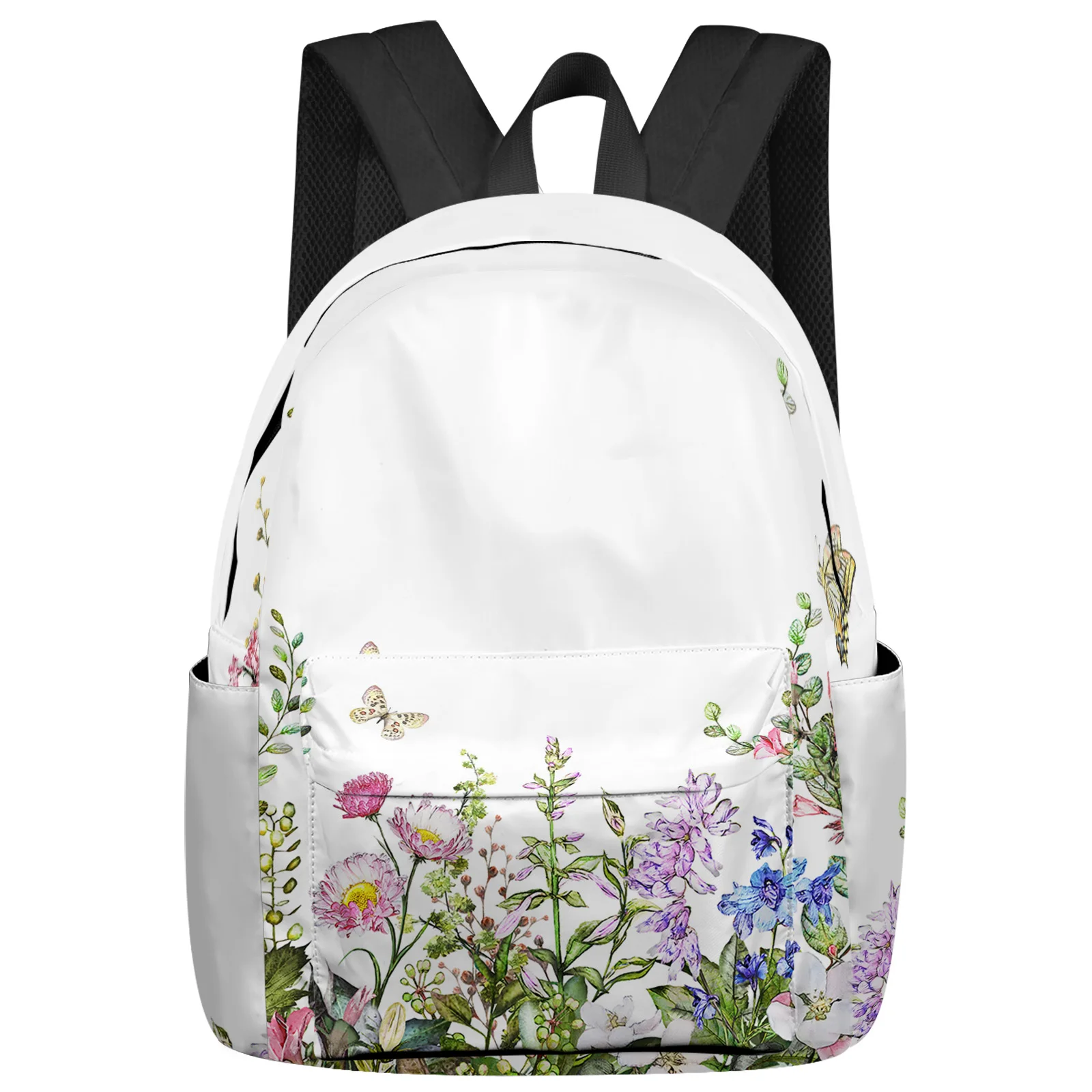 

Vintage Watercolor Flower Herb Plant Backpacks Teenagers Student School Bags Laptop Backpack Men Women Female Travel Mochila