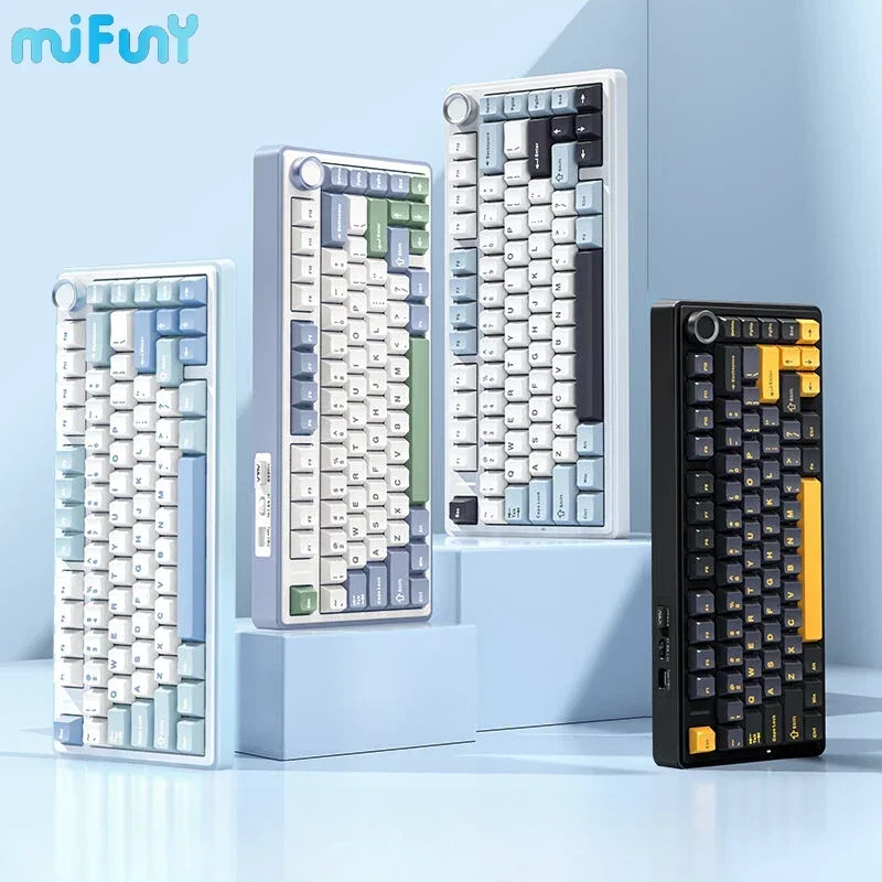 

Mifuny AULA F75 Mechanical Keyboard Wireless Tri-mode Gasket Hot Swap RGB Custom Multifunctional Office Gaming Keyboard Gamer