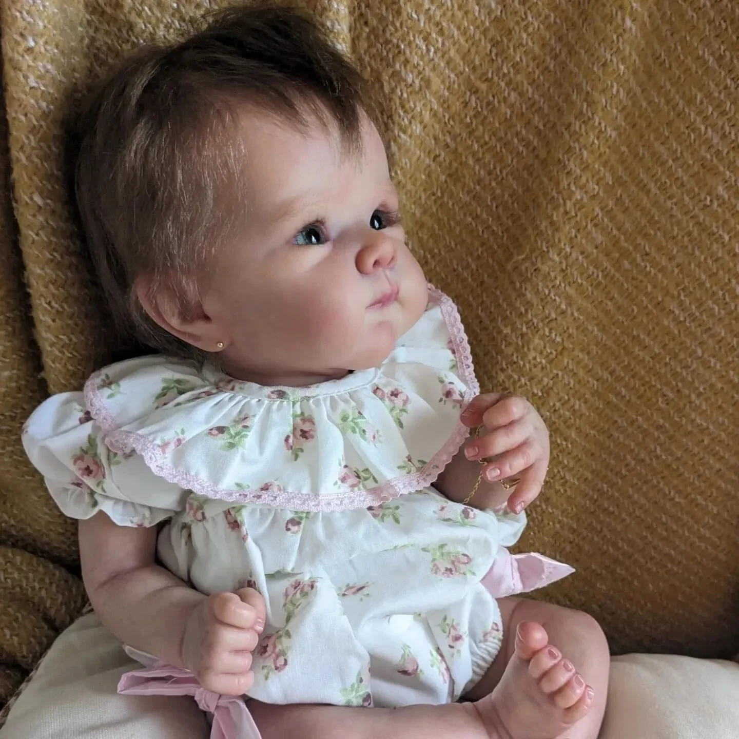 18 Inch Bettie Handmade Reborn Baby Doll 3D Painted Skin Bebe Reborn Doll With Rooted Hair