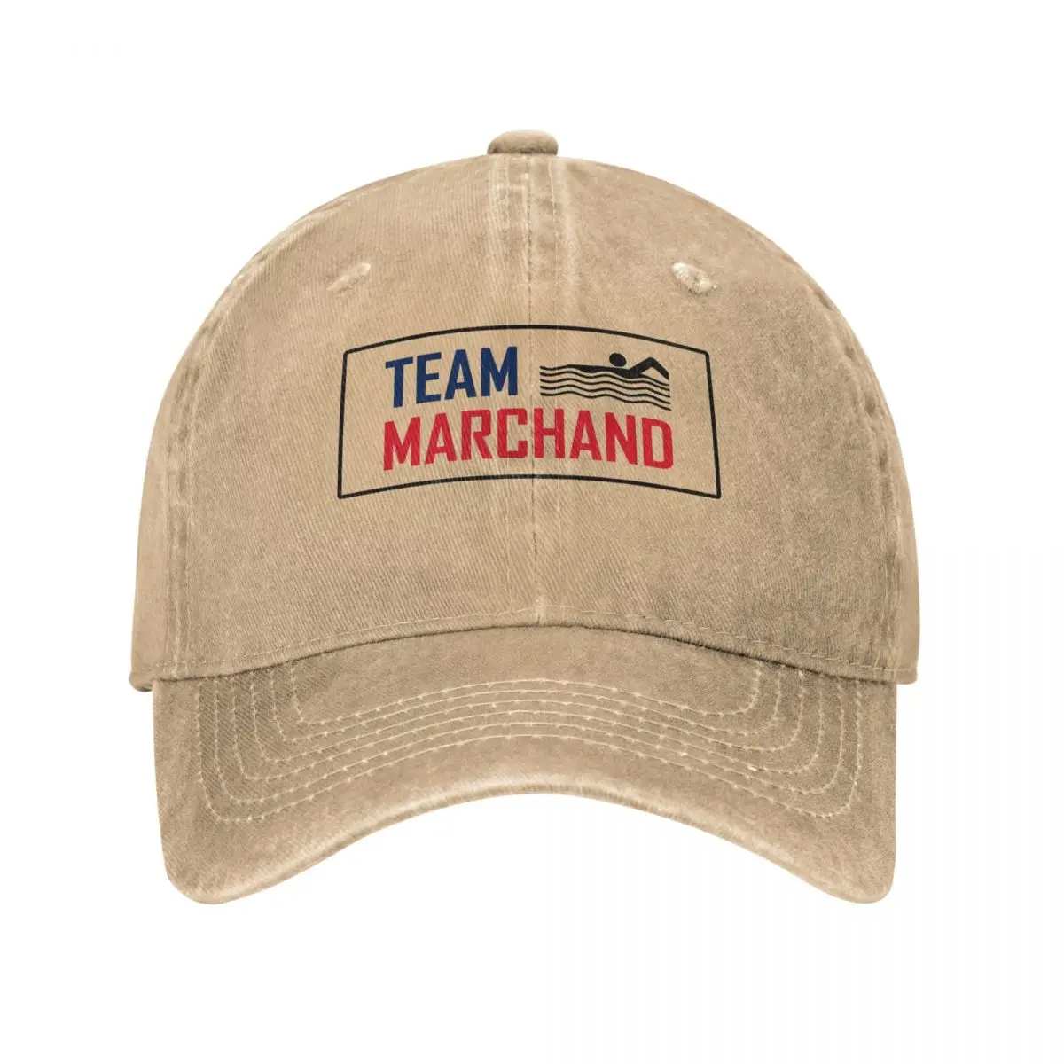 Leon Marchand Team Marchand France Distressed Washed Casquette Baseball Caps Men Women Graphic Decorate Seasons Hats