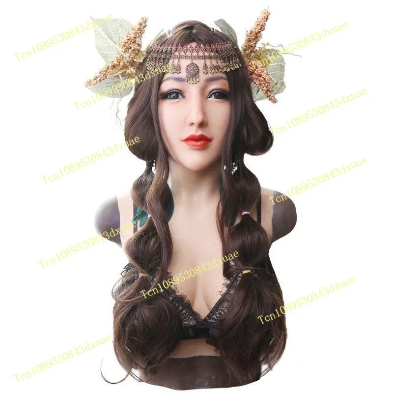 Mask adult full face silicone with chest hood products, male to female fake breasts and Maskadult products