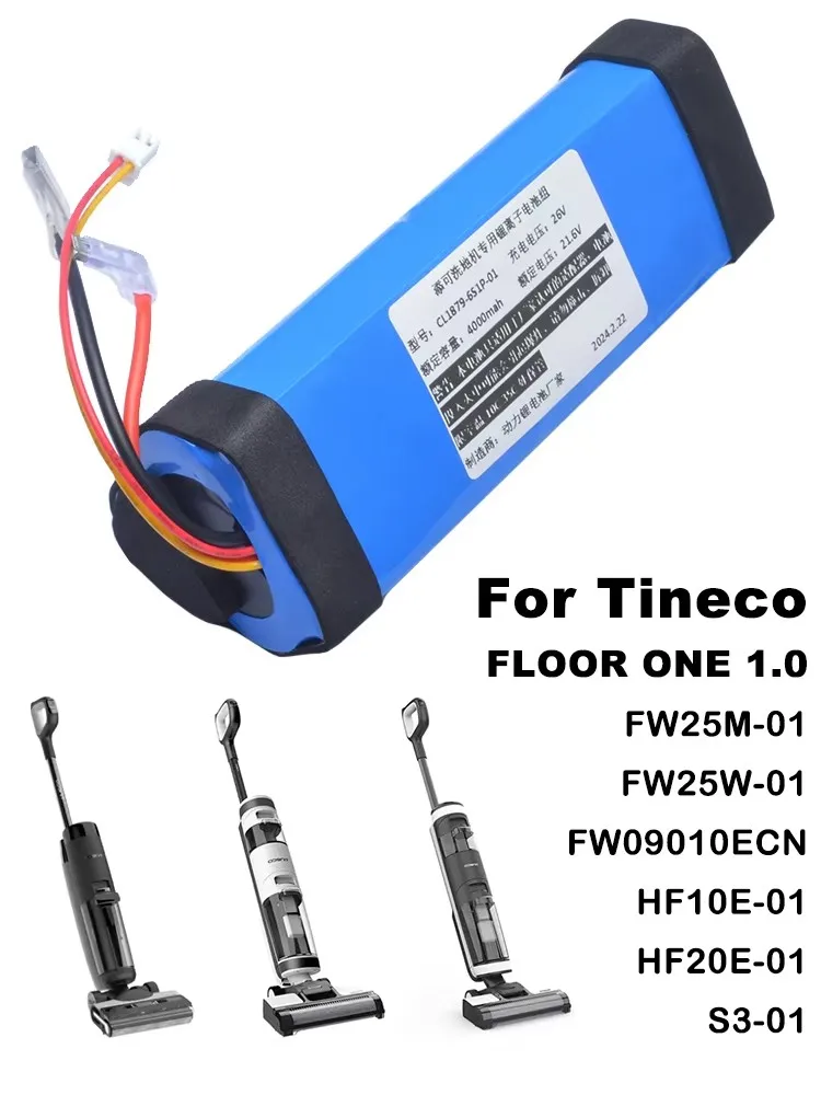 21.6V Battery For Tineco FLOOR ONE 1.0 FW25M-01 FW25W-01 FW09010ECN HF10E-01 HF20E-01 S3-01 Floor Scrubber Accessories Parts