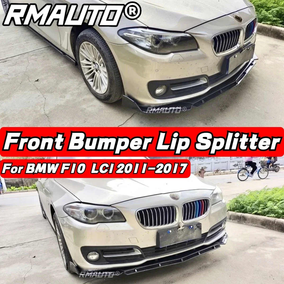 F10 Front Lip Car Front Bumper Splitter Lip Spoiler Diffuser Bumper Guard Body Kit For BMW F10 LCI 2011-2017 Car Accessories