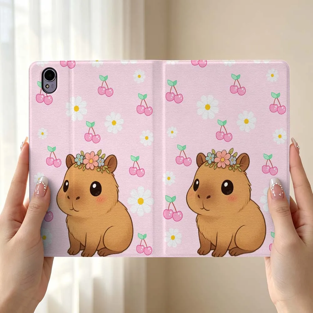 Cartoon Capybara Art Popular For Huawei MediaPad MatePad Honor Pro V6 9 V8 X9 12 X 13.3 SE 11 11.5 Inch Tablet Case