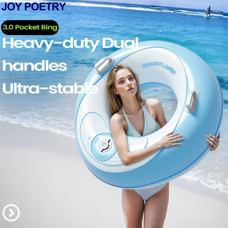 Pool Float Ring Inflatable - Dwuuchwytowy dmuchany koło do pływania o