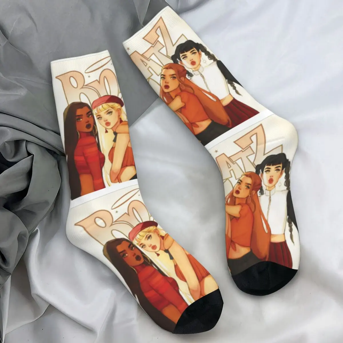 

BRATZ Socks Harajuku Stockings Autumn Anti Bacterial Men's Socks Warm Soft Graphic Skateboard Socks