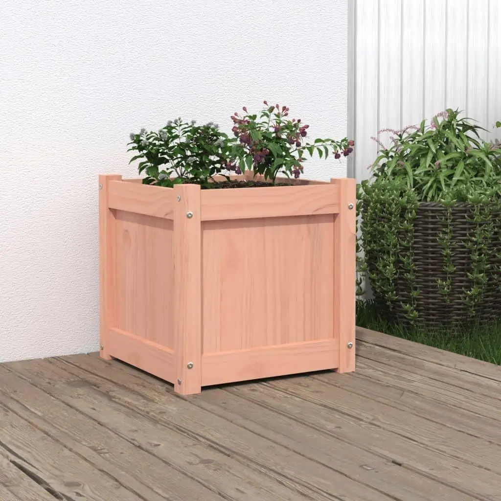 Solid Wood Douglas Garden Planter 15.7 Cube - Durable Outdoor Plant Container