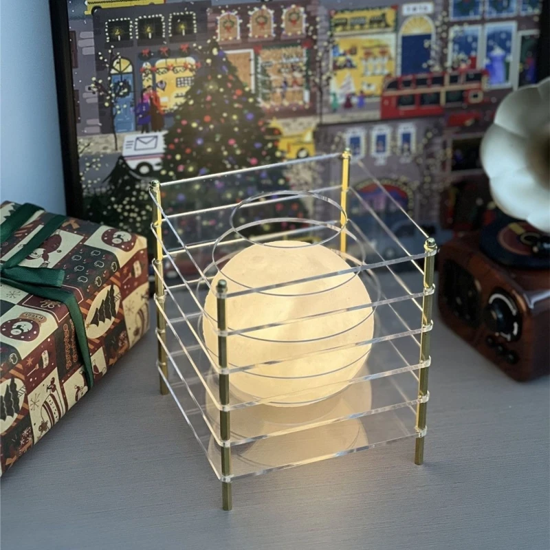 DIY acrílico lâmpada de mil camadas lua lâmpada decoração de mesa atmosfera suspensa