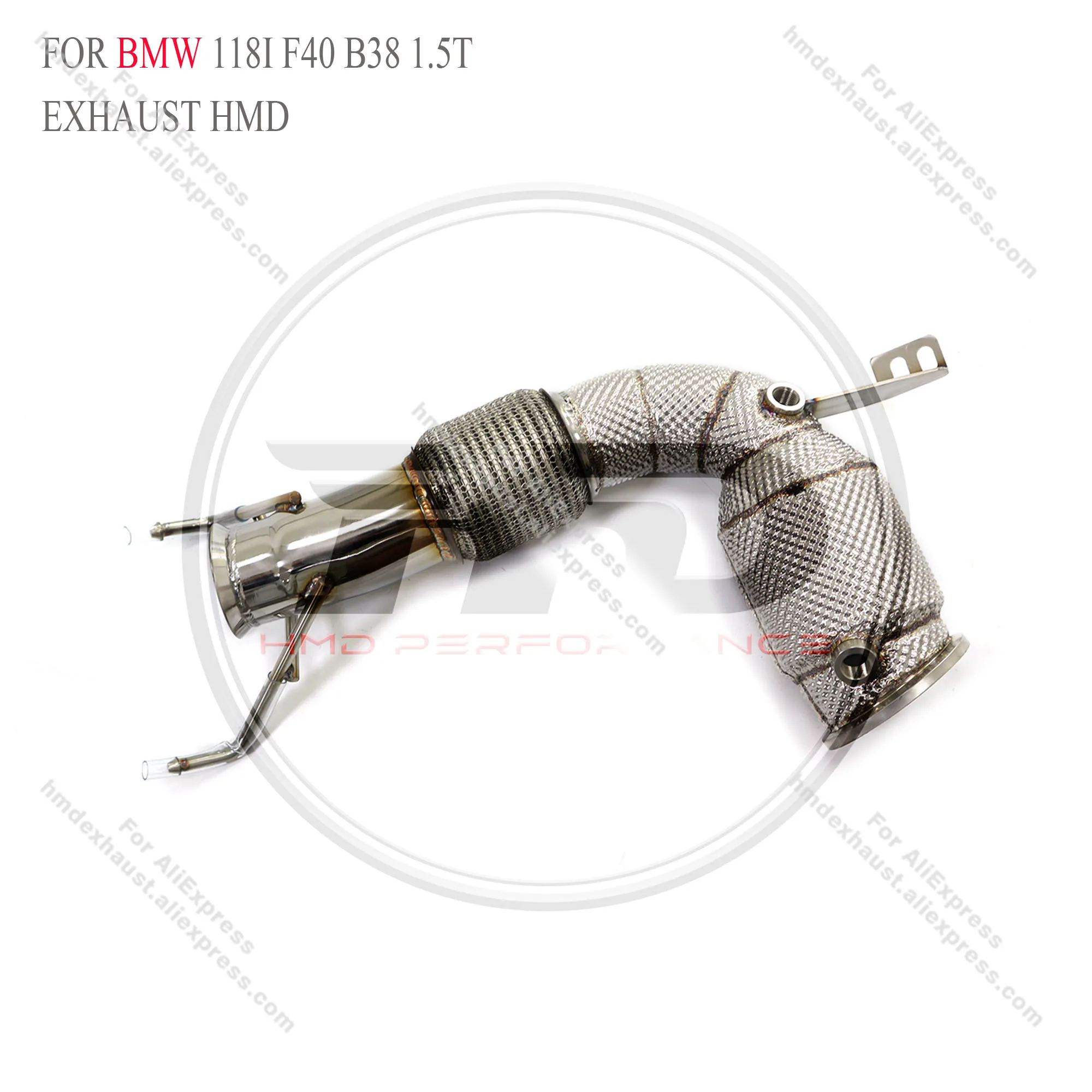 HMD exhaust system high flow performance down pipe for BMW 118i F40 B38 1.5T with insulation