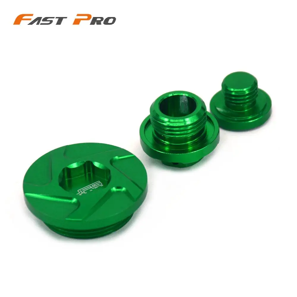 CNC Engine Timing Caps Oil Filler Plug Crankcase Cover For KAWASAKI KX250F KX450F KLX450R KX250 Dirt Bike Motorcycle Motocross