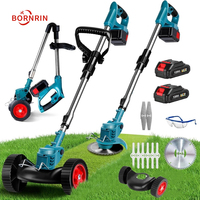 1800W Cordless Electric Lawn Mower Length Adjustable Handheld Cutter Garden Grass Cutting Trimmer For Makita 18V Battery