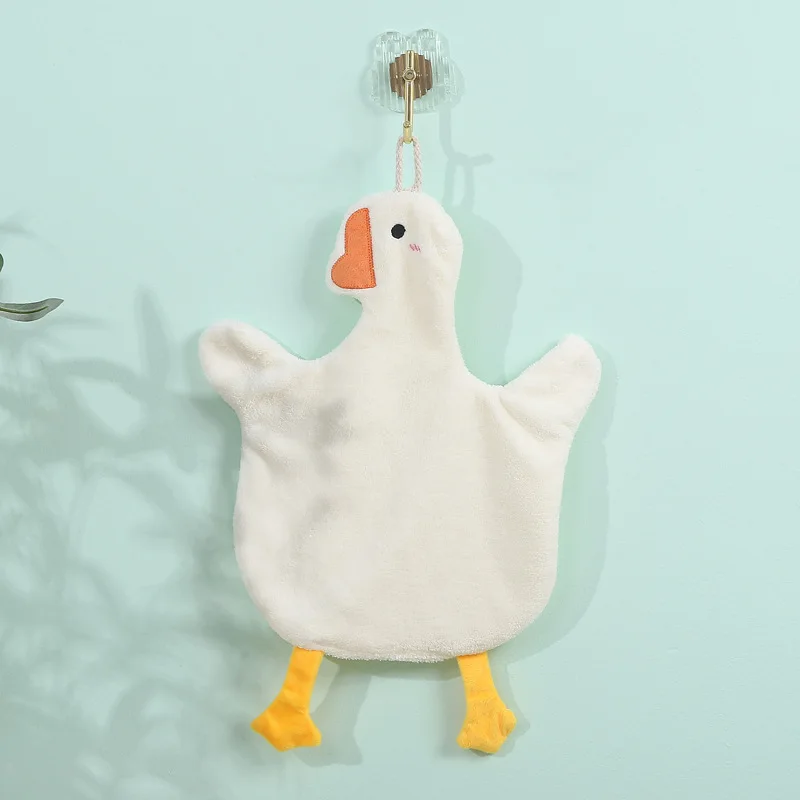 2pcs Big Goose Hand Towels Can Be Hung as Kitchen and Household Cloths, Absorbent Towels, Bathroom Handkerchiefs view 4