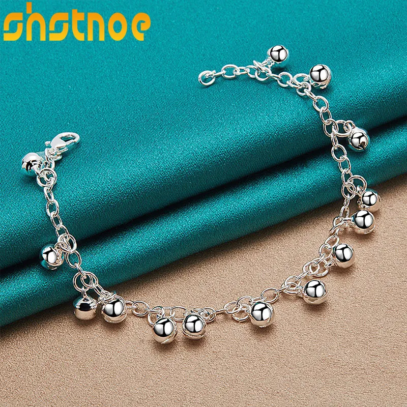 925 Sterling Silver Bells Bracelet For Women Party Engagement Wedding Birthday Gift Fashion Charm Jewelry