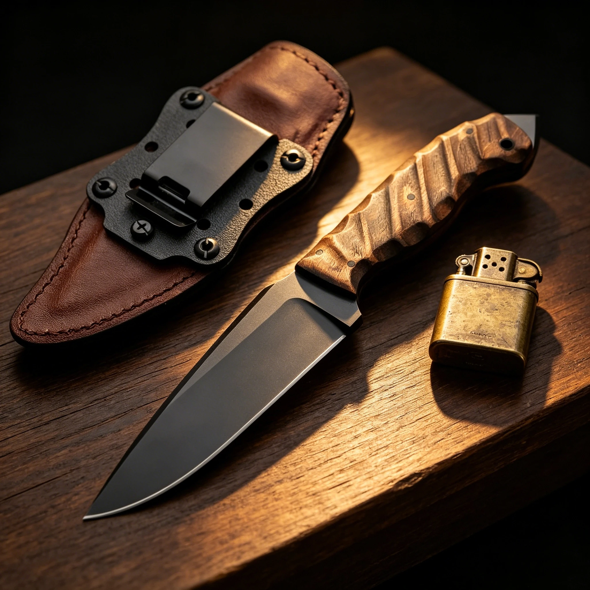

Specialized knife for SEAL teams, sandwich silent knife sheath, 80crv2 steel, camping and exploration emergency outdoor knife