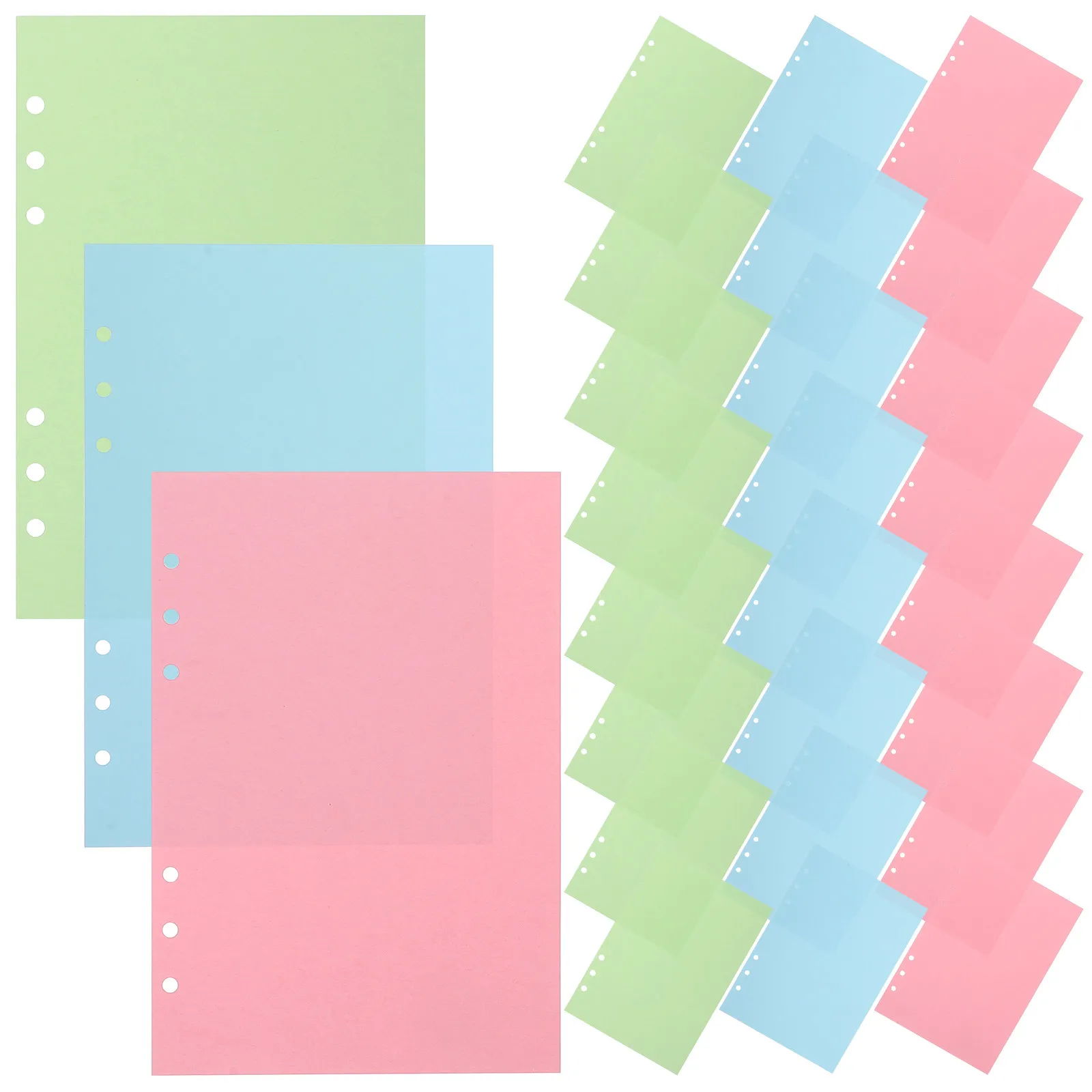 Notebook Inner Paper Refills Detachable Punched Loose-Leaf Paper Lined Notepad Replacement for Binder