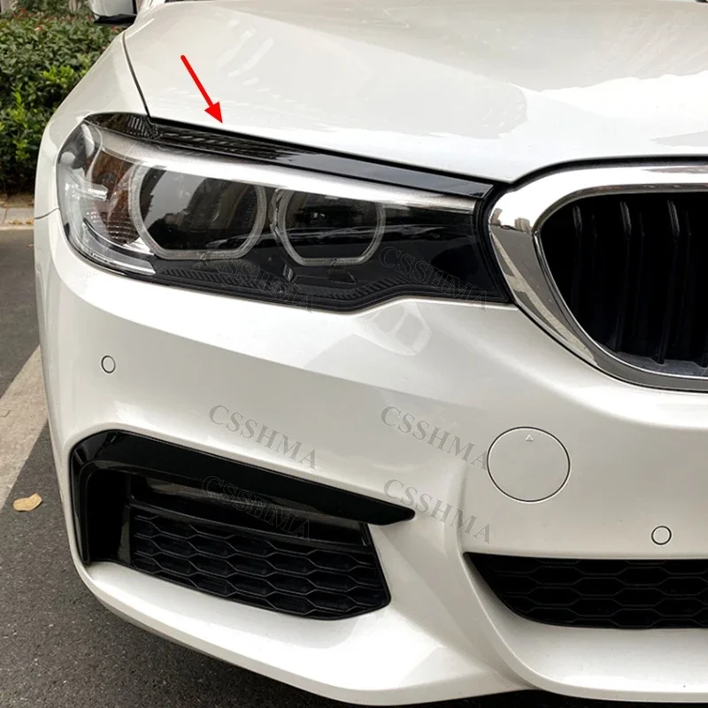 Headlight Eyebrow Exterior Decal Sticker For BMW 5 Series G30 525i 530i, 2017-2020