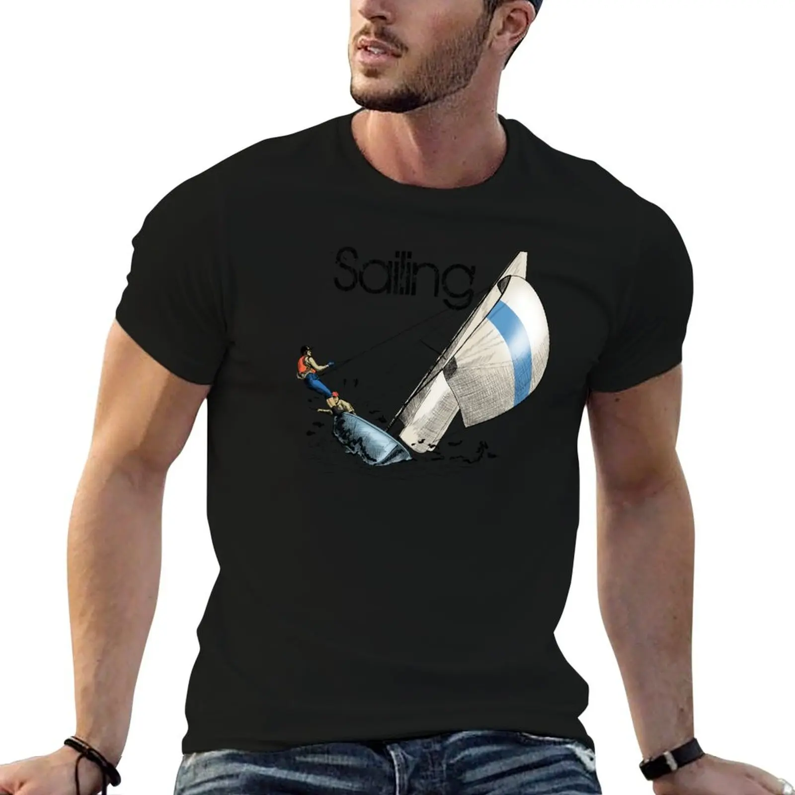 Sailing T-Shirt Retro Graphic Print T-Shirt