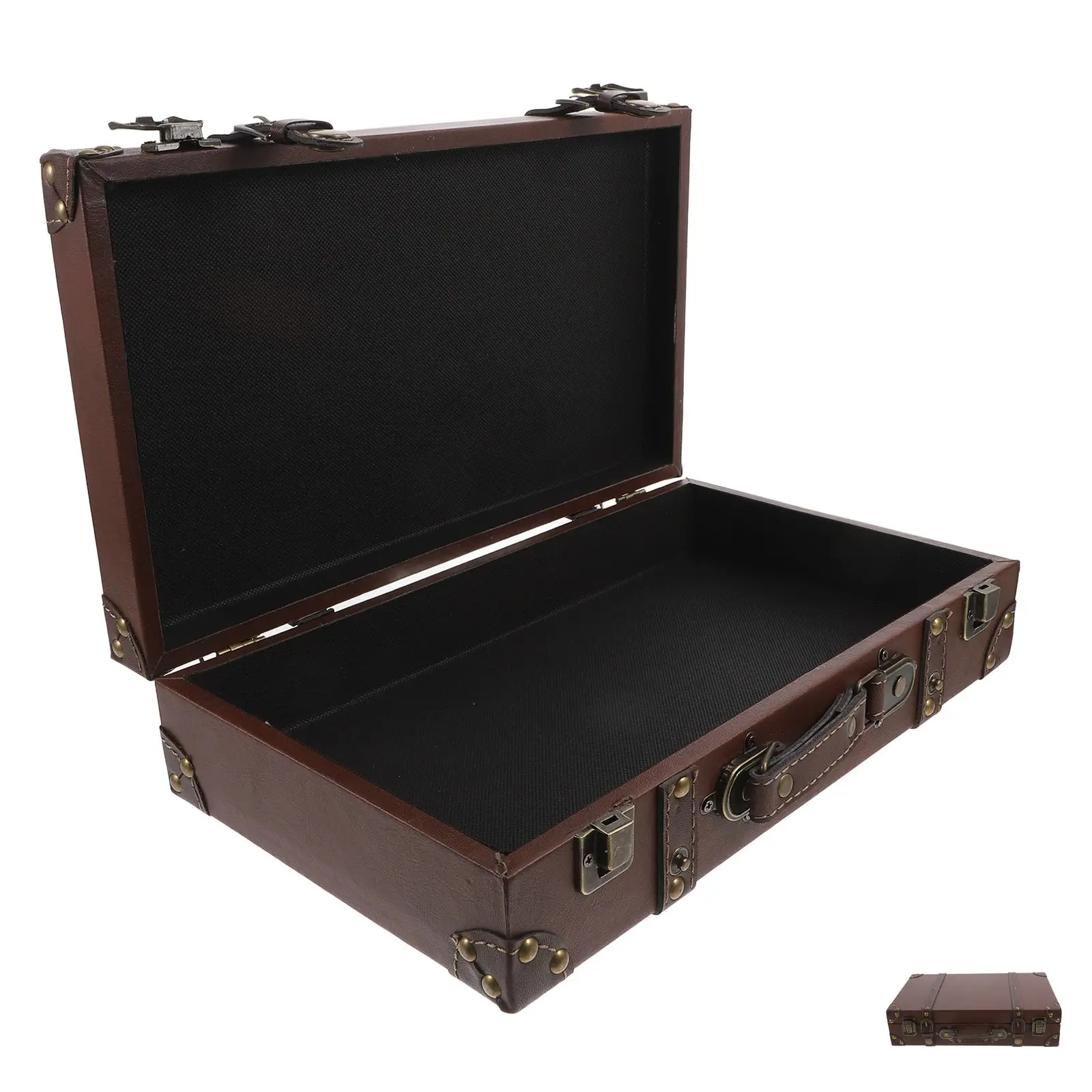 

Retro Suitcase Boxes Travel Decorations Trunk Luggage Vintage Treasure Chest Decorative Storage