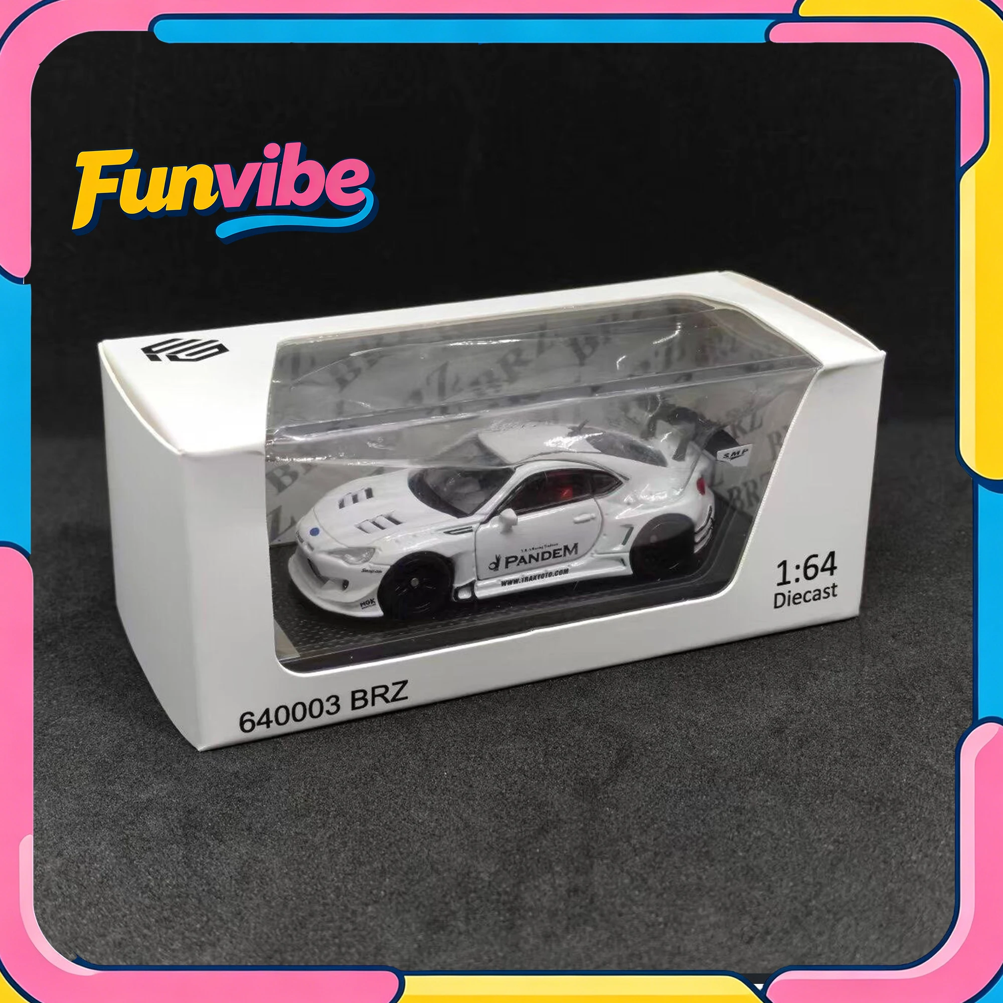 

FG 1/64 Subaru BRZ Rocket Bunny Widebody Modified Pearl White Openable Diecast Alloy Sports Car Model Room Display Cars Boy Gift