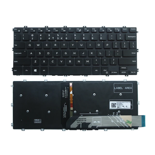 New Laptop US Keyboard for Dell Latitude 3400 L3400 3310 3390 13-7386 7586  Backlight Keyboard