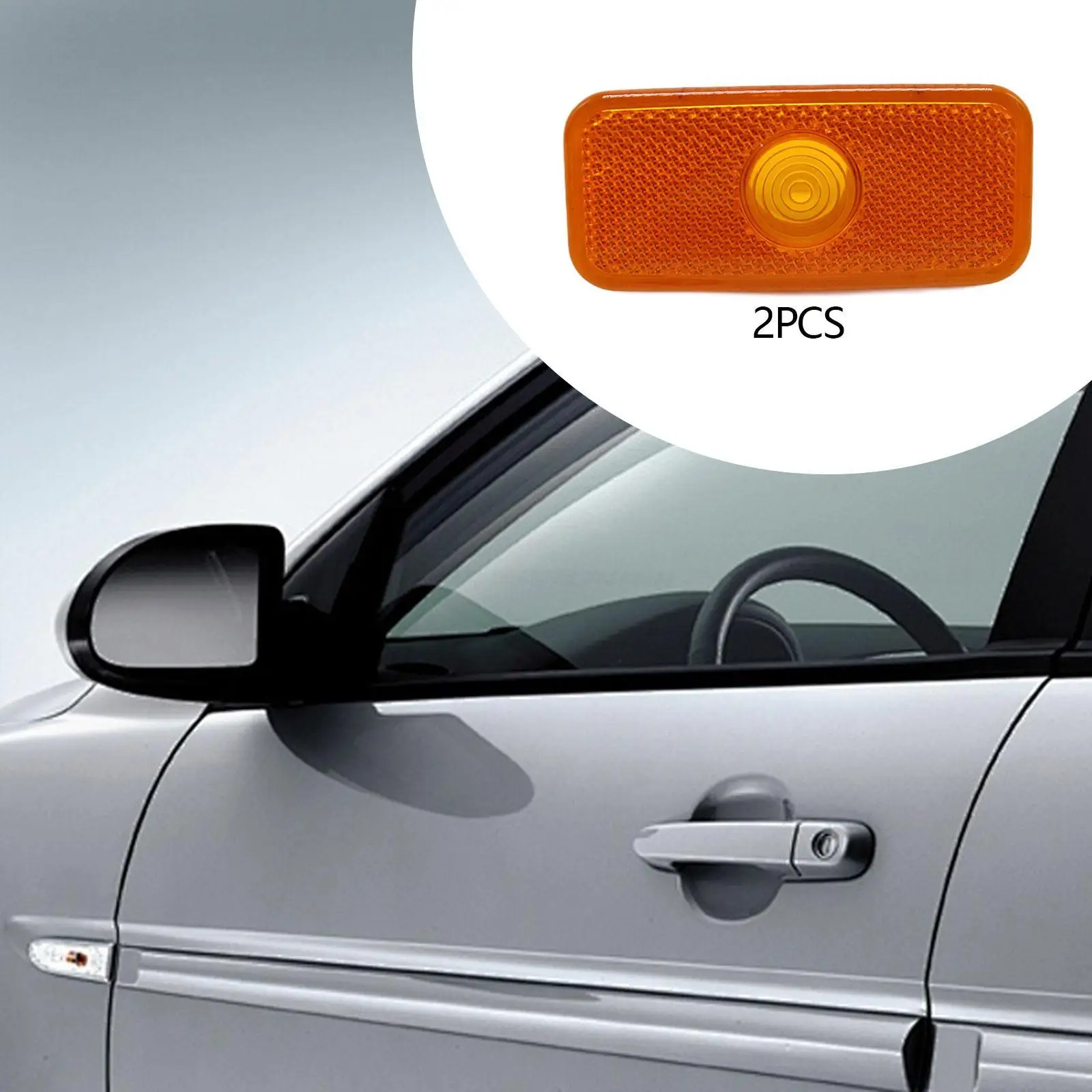 

2 Pieces Side Marker Turn Light Easy Installation Amber Versatile Sturdy Clearance Lights for Ford 1671689 MK6 MK7 Trailers