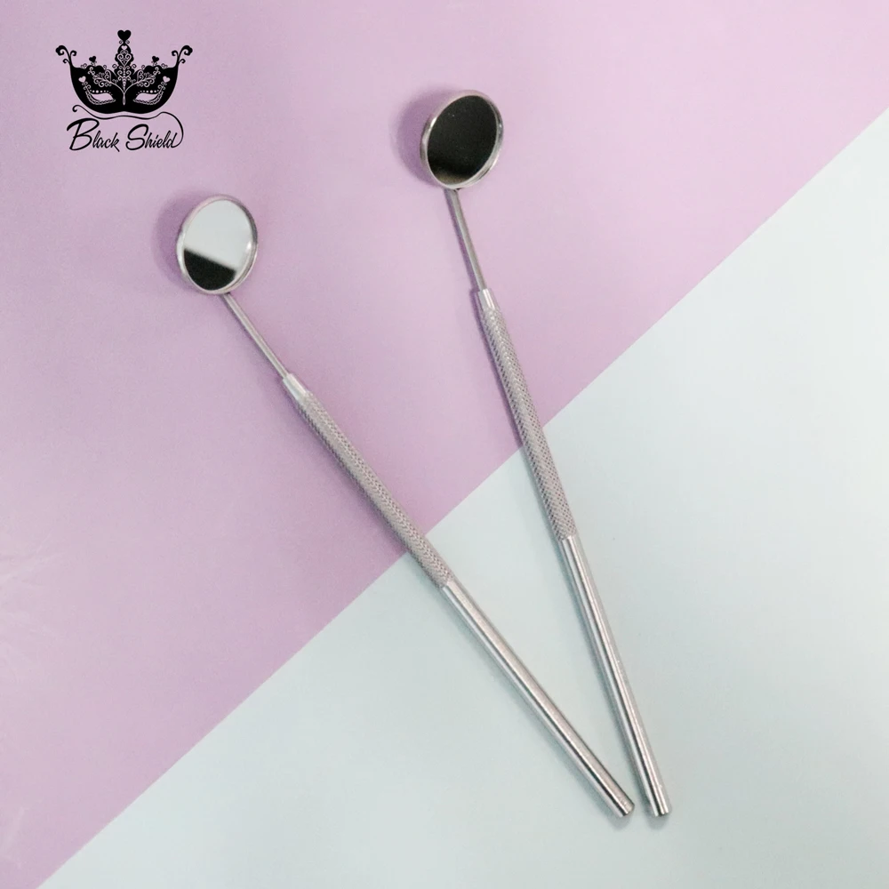 

1Pc Eyelash Extension Grafting Checking Mirror Stainless Steel Handle Oral Teeth Care Eyelashes Makeup Tools And Accessories