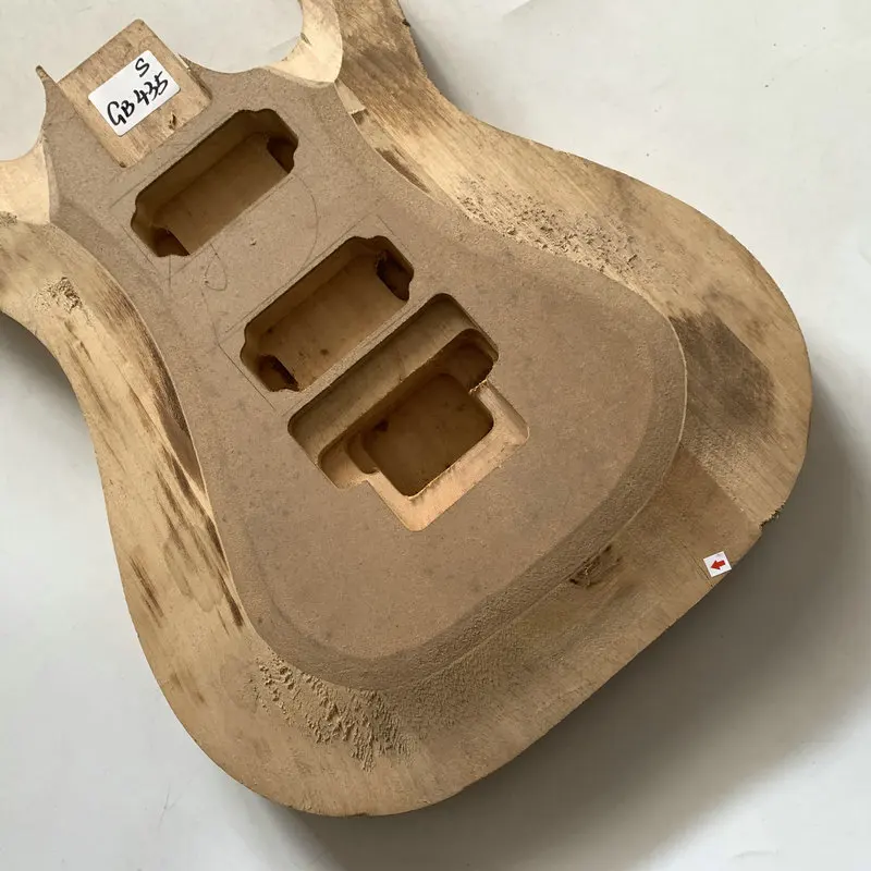 GB435 Floyd Rose Electric Guitar Body Unfinished Version for 6 String Guitar Replace and DIY 2 Humbucker Pickups