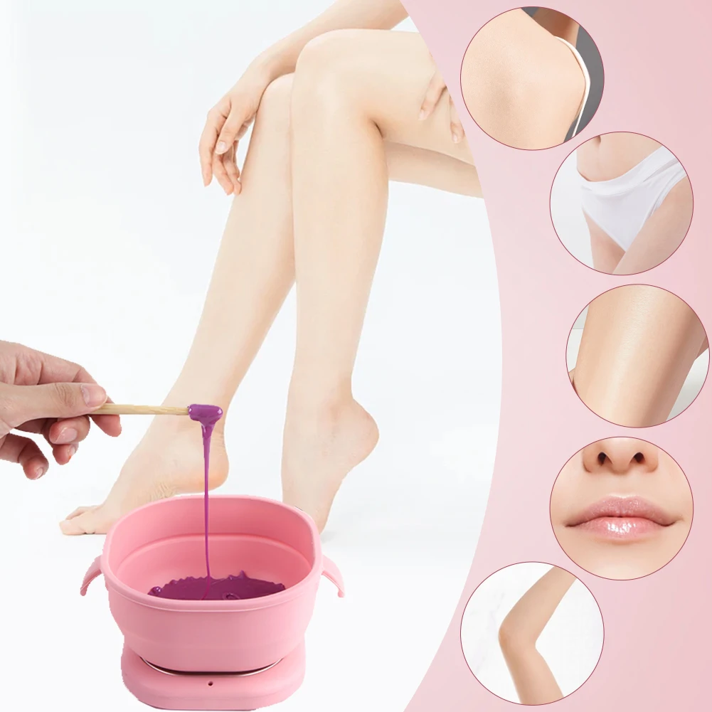 سيليكون الشمع دفئا الكهربائية آلة تدفئة الشمع الساخن 100 واط إزالة الشعر آلة الشمع 400 مللي آلة تذوب الشمع للسفر المنزل #4