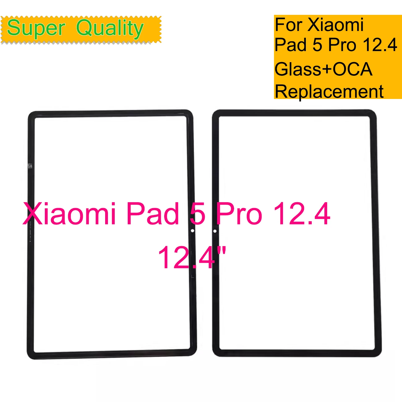 

10Pcs/Lot For Xiaomi Pad 5 Pro 12.4 Touch Screen Panel Tablet Front Outer For Mi Pad 5 Pro 12.4 Wifi LCD Glass Lens With OCA