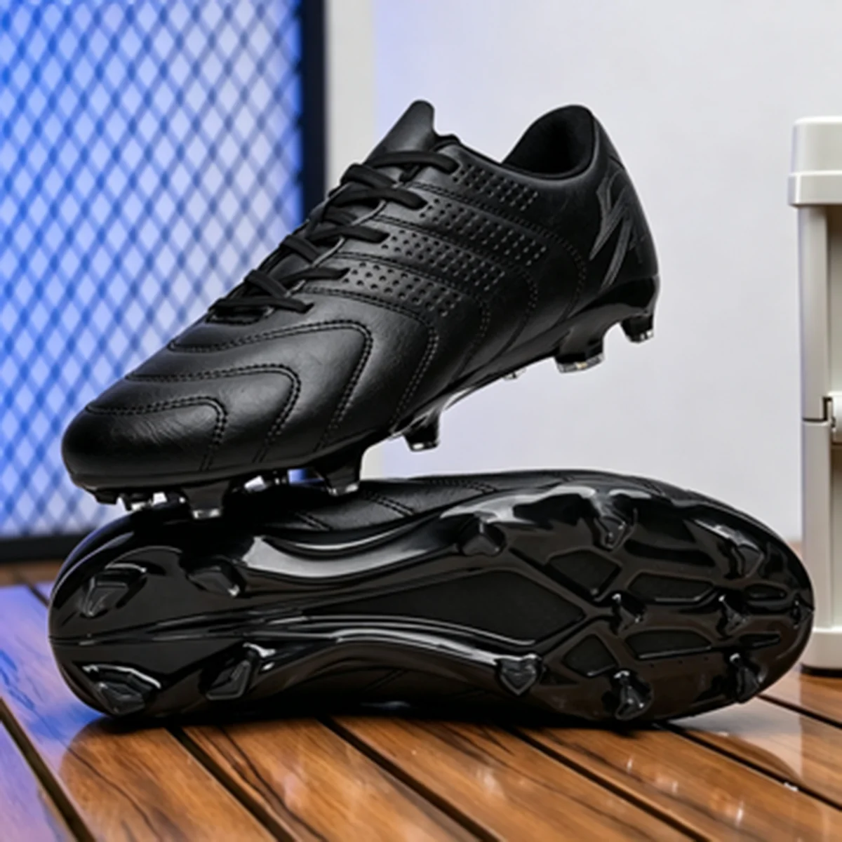 

AG FG PU Fabric Soccer boots TPU Long Stud Wear Resistant Anti Slip Kids Teenager Outdoor Grass Footwear