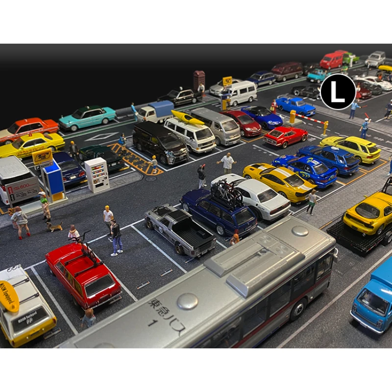 1:64 Scale Model 100X50cm Car Mat Tokyo Streets Road Scene Accessory Parking Lot Mat For Diecast Vehicle Display Mouse Pad Gifts